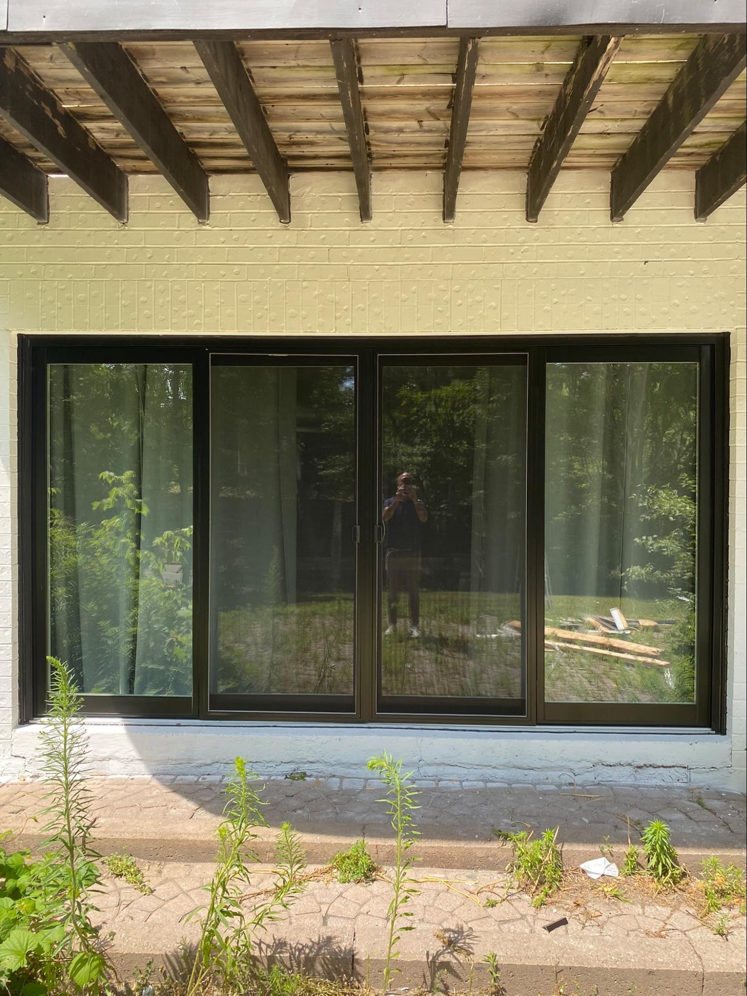 Horizontal slider window installation on a Toronto home