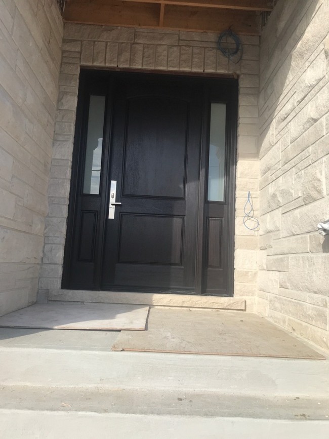 fiberglass-doors-installation-toronto-new-build-sandstone