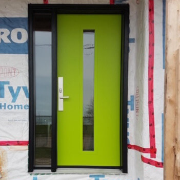 modern green door