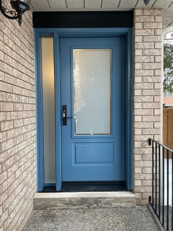 blue steel entry door
