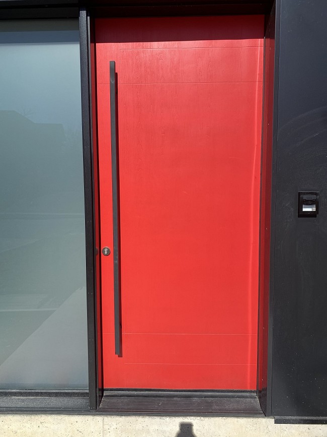 Red Fiberglass Door In toronto
