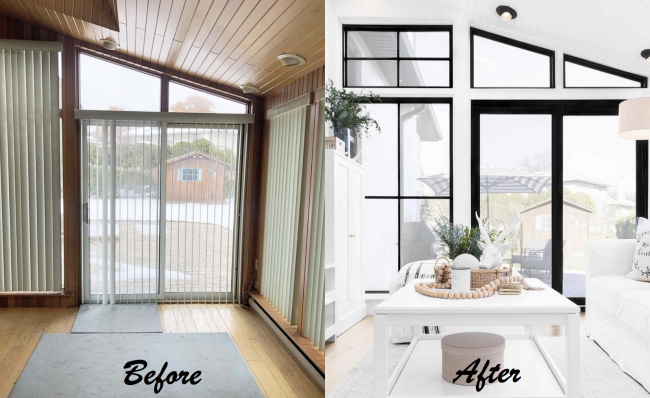 befor and after replacement windows