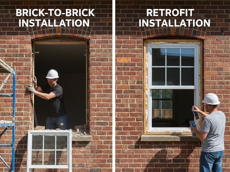 Brick-to-Brick vs Retrofit Window Installation: Costs, Performance & Look
