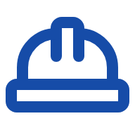 Hard hat icon for in-house window installation and aftercare, Delco Windows and Doors Toronto