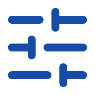 Sliders icon for selecting window materials, styles and custom features, wholesale windows Toronto