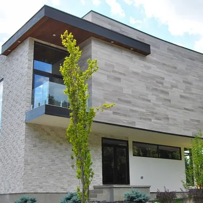 Slim black-frame SLIMLINE89 windows on a modern Toronto home