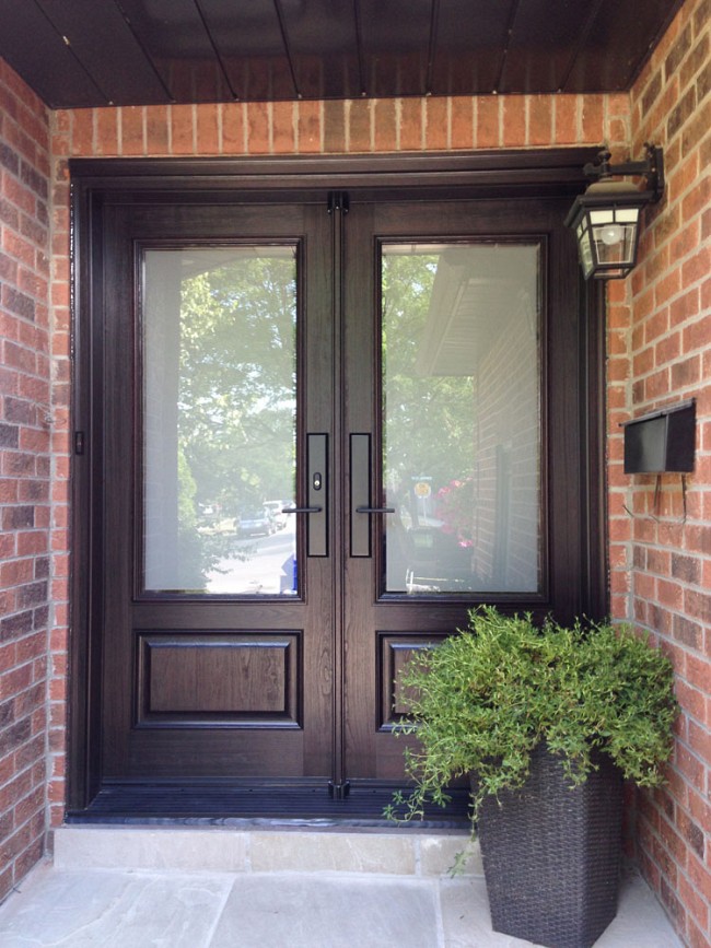 a classic entry door at a house in toronto canada